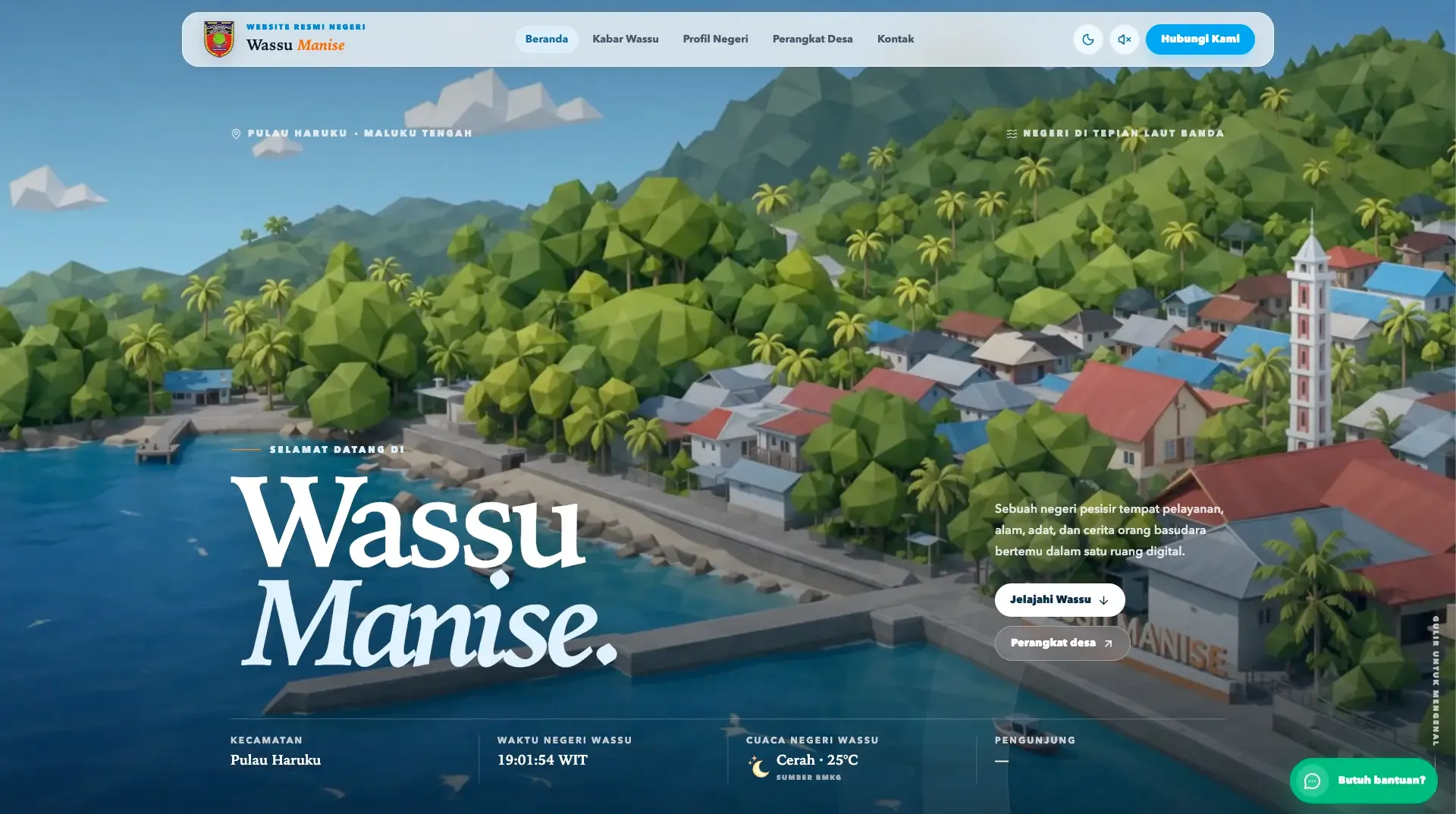 Wassu official village website hero for Negeri Wassu